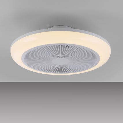 JUST LIGHT. 14623-16 - Ventilatore da soffitto LED RGBW dimmerabile con luce BRENDA LED/22W/230V 3000-6000K Ø 46 cm bianco + telecomando