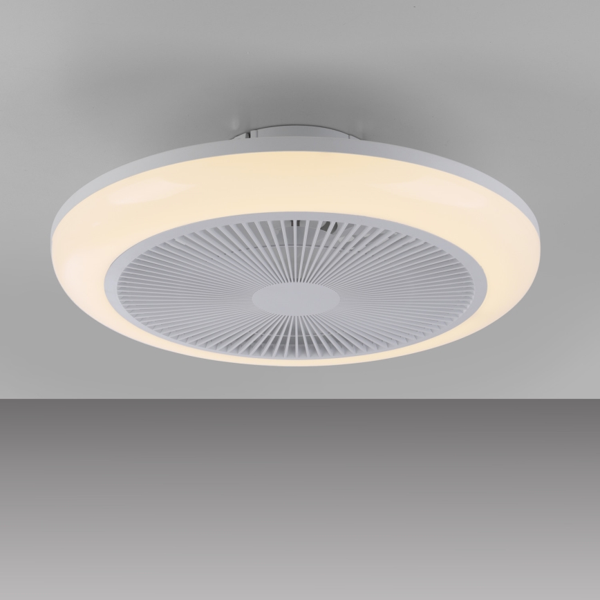 JUST LIGHT. 14623-16 - Ventilatore da soffitto LED RGBW dimmerabile con luce BRENDA LED/22W/230V 3000-6000K Ø 46 cm bianco + telecomando