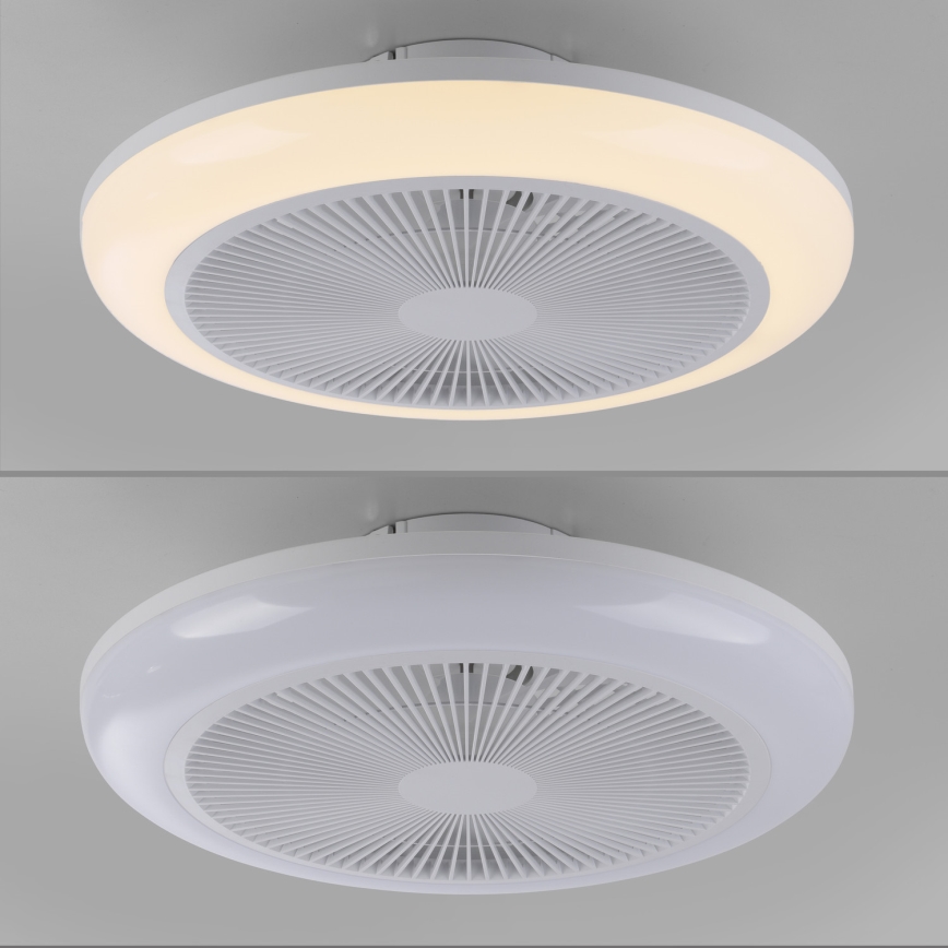 JUST LIGHT. 14623-16 - Ventilatore da soffitto LED RGBW dimmerabile con luce BRENDA LED/22W/230V 3000-6000K Ø 46 cm bianco + telecomando