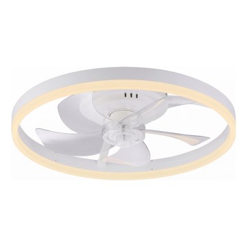JUST LIGHT. 14624-16 - Ventilatore da soffitto dimmerabile con luce LED RITA LED/22W/230V 3000-6000K Ø 50 cm bianco + telecomando