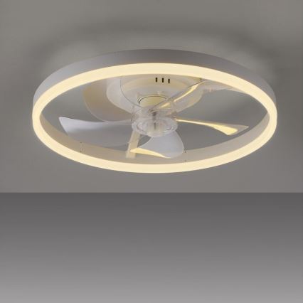 JUST LIGHT. 14624-16 - Ventilatore da soffitto dimmerabile con luce LED RITA LED/22W/230V 3000-6000K Ø 50 cm bianco + telecomando