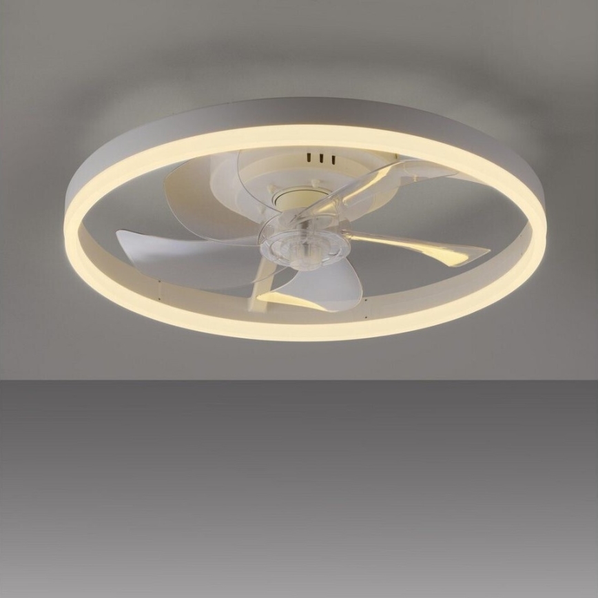 JUST LIGHT. 14624-16 - Ventilatore da soffitto dimmerabile con luce LED RITA LED/22W/230V 3000-6000K Ø 50 cm bianco + telecomando