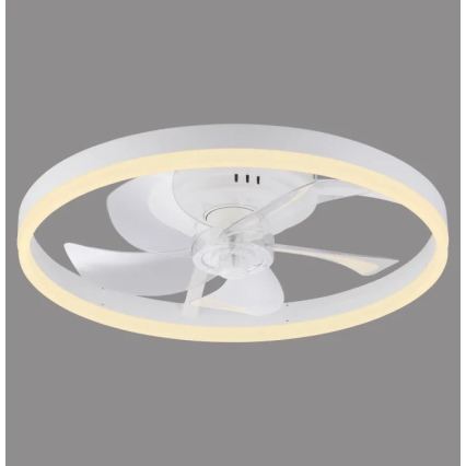 JUST LIGHT. 14624-16 - Ventilatore da soffitto dimmerabile con luce LED RITA LED/22W/230V 3000-6000K Ø 50 cm bianco + telecomando