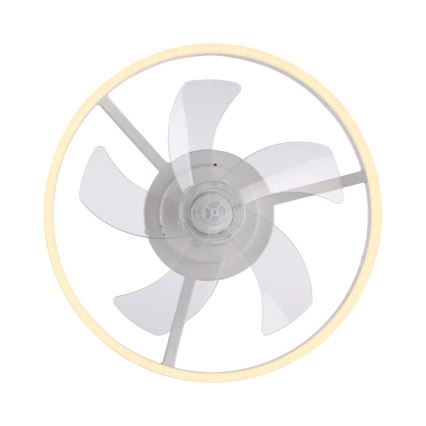 JUST LIGHT. 14624-16 - Ventilatore da soffitto dimmerabile con luce LED RITA LED/22W/230V 3000-6000K Ø 50 cm bianco + telecomando