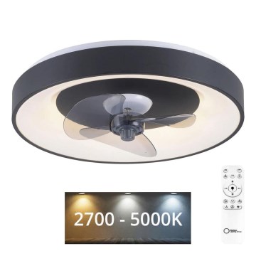 JUST LIGHT. 14644-18 - LED Plafoniera dimmerabile con ventilatore VENIKA LED/36W/230V diametro 48,6 cm 2700-5000K + telecomando