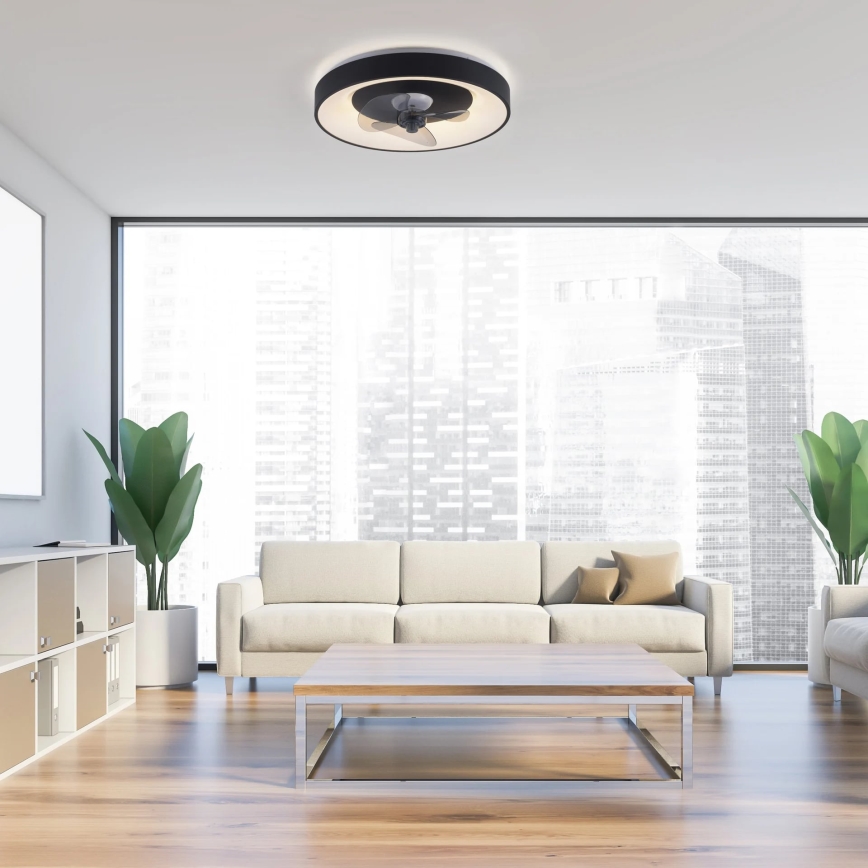 JUST LIGHT. 14644-18 - LED Plafoniera dimmerabile con ventilatore VENIKA LED/36W/230V diametro 48,6 cm 2700-5000K + telecomando