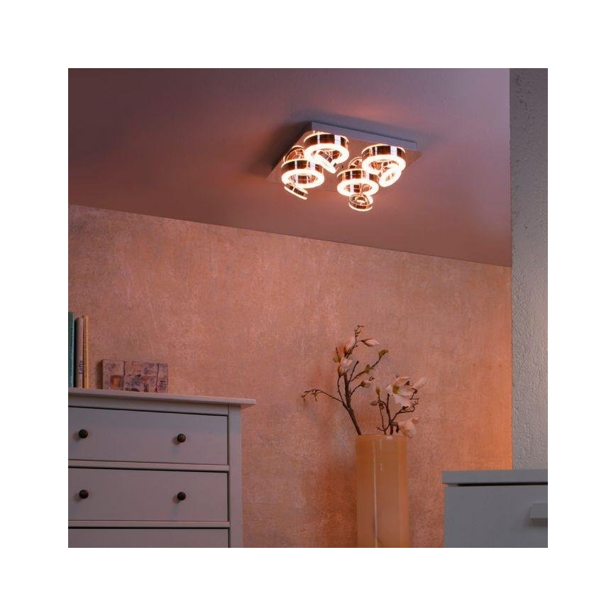 JUST LIGHT. 14662-17 - LED RGBW Faretto dimmerabile TIM LOLASMART 4xLED/5,9/230V 2700-5000K + telecomando