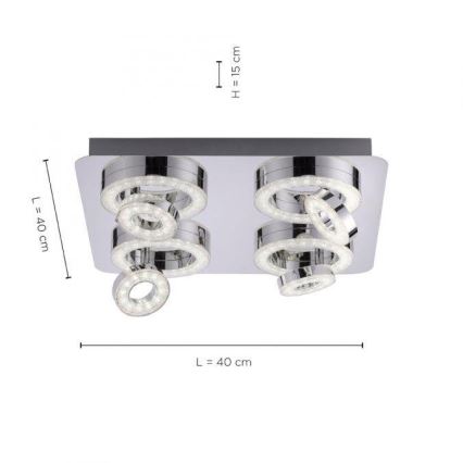 JUST LIGHT. 14662-17 - LED RGBW Faretto dimmerabile TIM LOLASMART 4xLED/5,9/230V 2700-5000K + telecomando