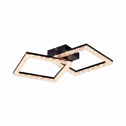 JUST LIGHT. 14732-18 - Plafoniera LED GLITRA LED/17,5W/230V 37,6x37,6 cm nera