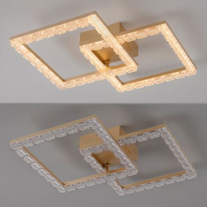 JUST LIGHT. 14732-60 - Plafoniera LED GLITRA LED/17,5W/230V 37,6x37,6 cm oro