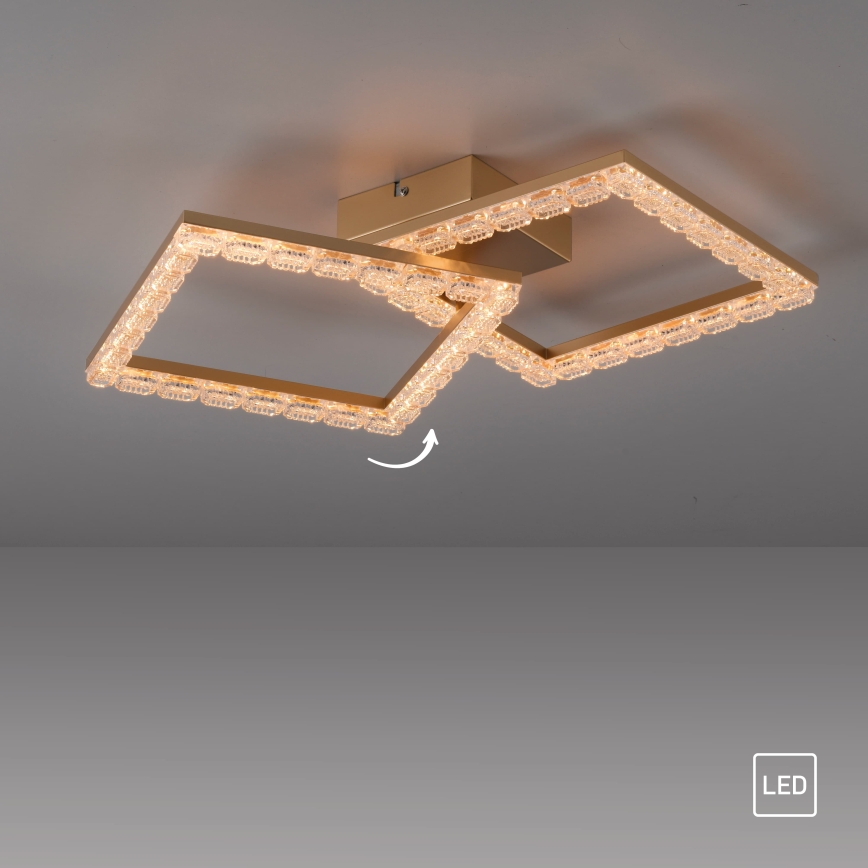 JUST LIGHT. 14732-60 - Plafoniera LED GLITRA LED/17,5W/230V 37,6x37,6 cm oro