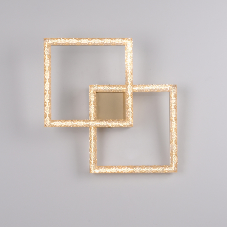 JUST LIGHT. 14732-60 - Plafoniera LED GLITRA LED/17,5W/230V 37,6x37,6 cm oro