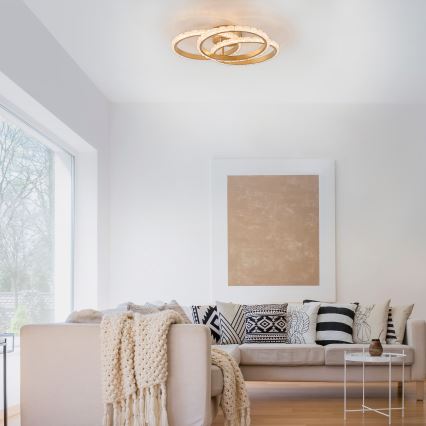 JUST LIGHT. 14734-60 - Plafoniera LED GLITRA LED/37W/230V Ø 50 cm oro
