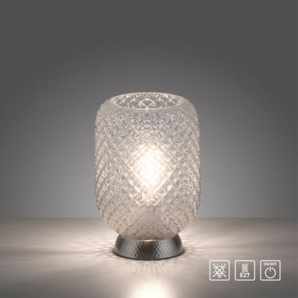JUST LIGHT. 14906-55 - Lampada da tavolo REISHI 1xE27/40W/230V cromo opaco