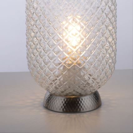 JUST LIGHT. 14906-55 - Lampada da tavolo REISHI 1xE27/40W/230V cromo opaco