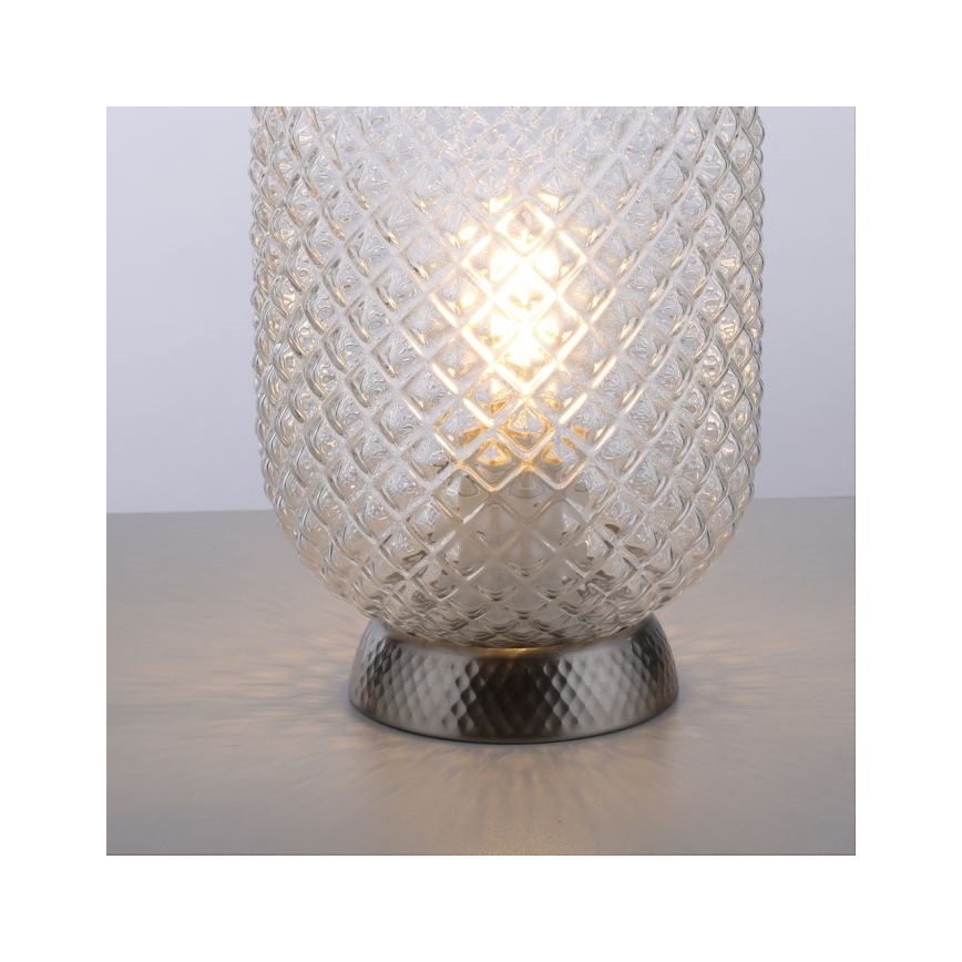 JUST LIGHT. 14906-55 - Lampada da tavolo REISHI 1xE27/40W/230V cromo opaco