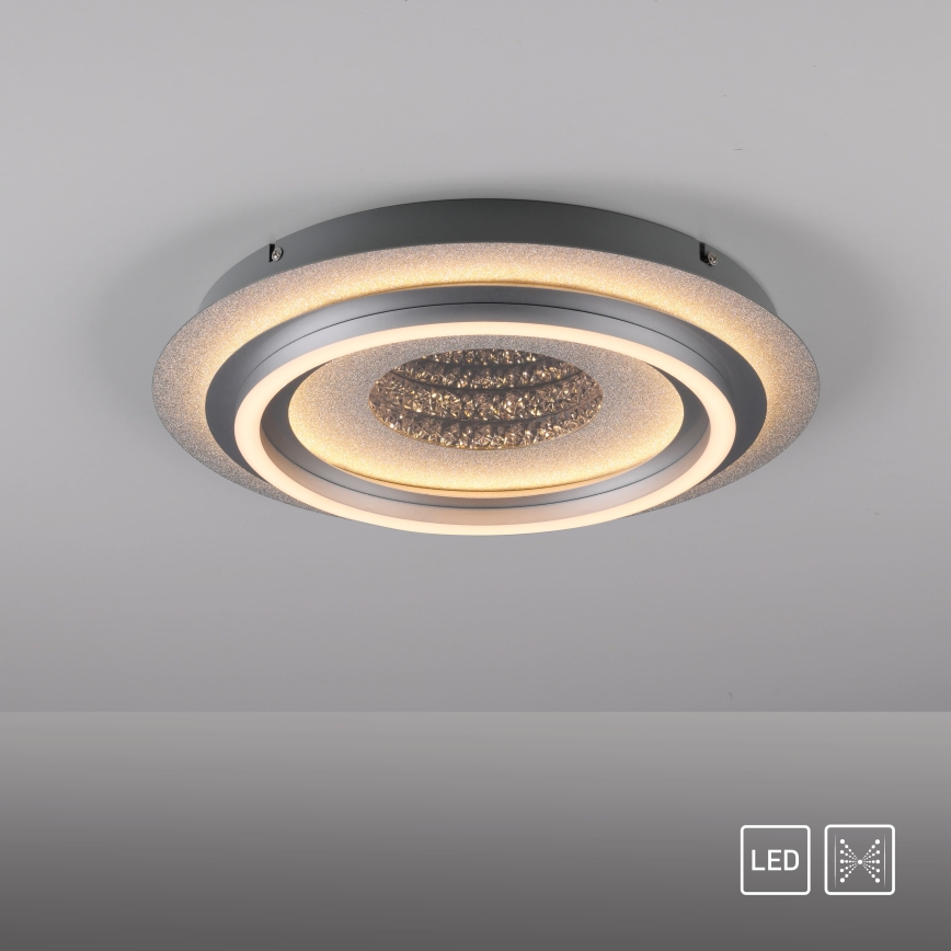 JUST LIGHT. 15089-21 - Plafoniera LED CICHIO LED/36W/230V Ø 40 cm cromo opaco