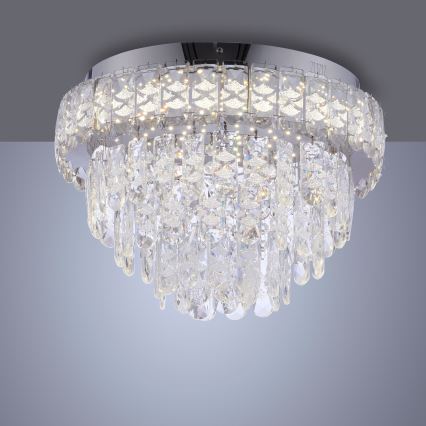 JUST LIGHT. 15092-17 - Plafoniera LED KULUNKA LED/33W/230V Ø 38 cm cromo lucido