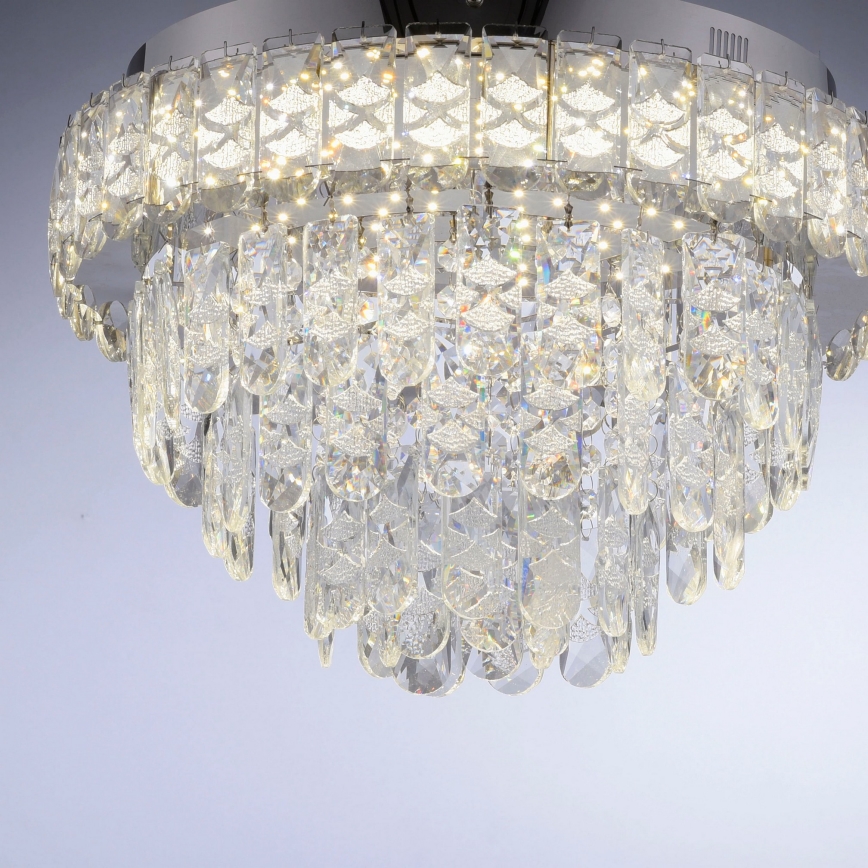 JUST LIGHT. 15092-17 - Plafoniera LED KULUNKA LED/33W/230V Ø 38 cm cromo lucido