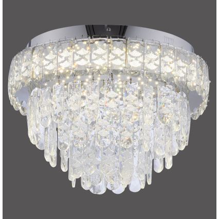 JUST LIGHT. 15092-17 - Plafoniera LED KULUNKA LED/33W/230V Ø 38 cm cromo lucido