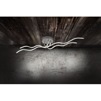 JUST LIGHT. 15126-55 - Lampadario a plafone LED WAVE LED/29,4W/230V cromo opaco
