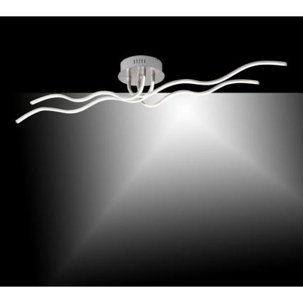 JUST LIGHT. 15126-55 - Lampadario a plafone LED WAVE LED/29,4W/230V cromo opaco