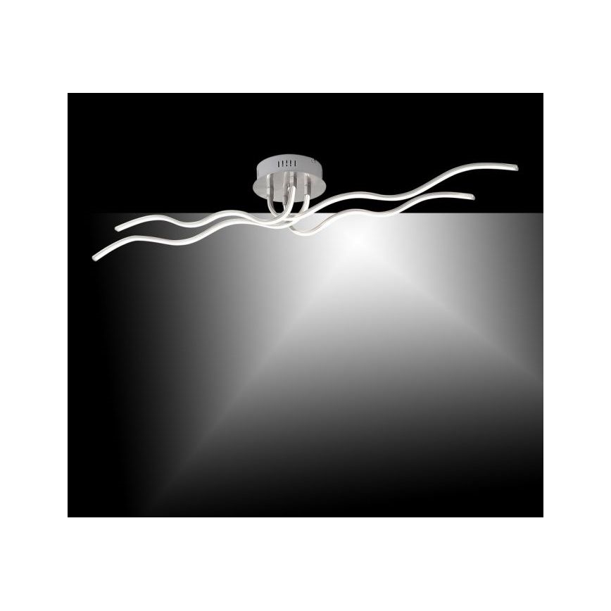 JUST LIGHT. 15126-55 - Lampadario a plafone LED WAVE LED/29,4W/230V cromo opaco