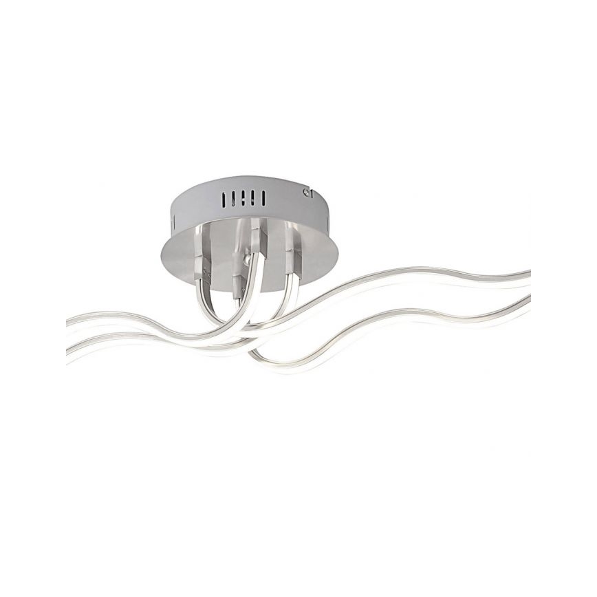 JUST LIGHT. 15126-55 - Lampadario a plafone LED WAVE LED/29,4W/230V cromo opaco