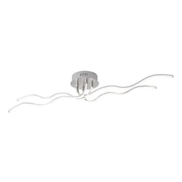 JUST LIGHT. 15126-55 - Lampadario a plafone LED WAVE LED/29,4W/230V cromo opaco