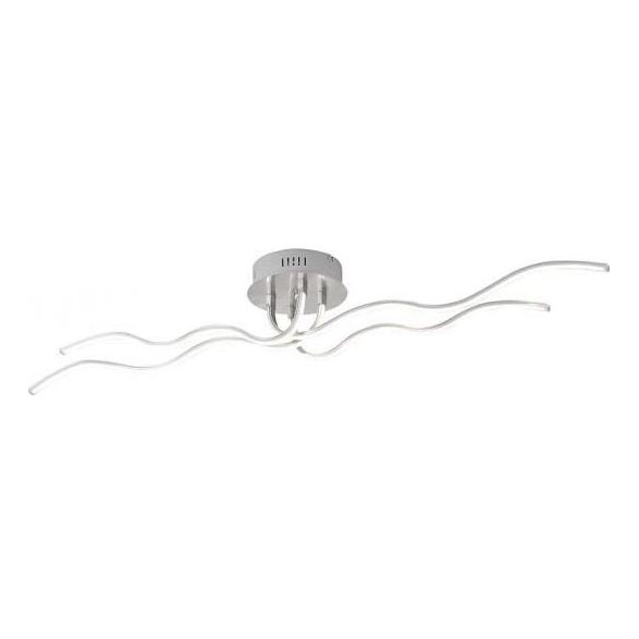 JUST LIGHT. 15126-55 - Lampadario a plafone LED WAVE LED/29,4W/230V cromo opaco