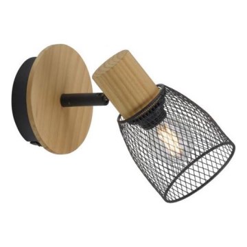 JUST LIGHT. 15191-79 - Faretto da parete TAMIS 1xE14/10W/230V pino