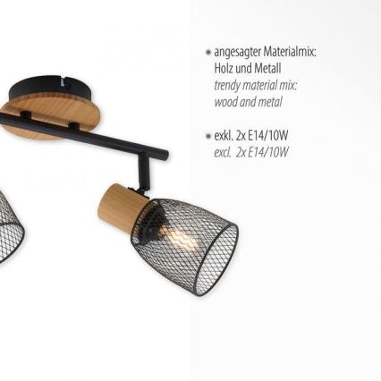 JUST LIGHT. 15192-79 - Faretto TAMIS 2xE14/10W/230V