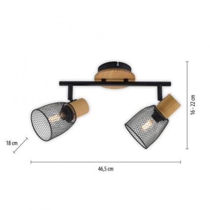 JUST LIGHT. 15192-79 - Faretto TAMIS 2xE14/10W/230V