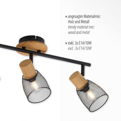 JUST LIGHT. 15193-79 - Faretto TAMIS 3xE14/10W/230V