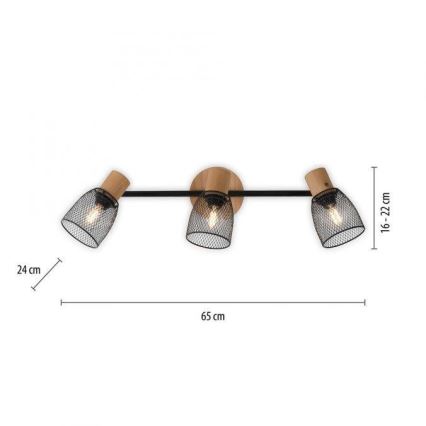 JUST LIGHT. 15193-79 - Faretto TAMIS 3xE14/10W/230V