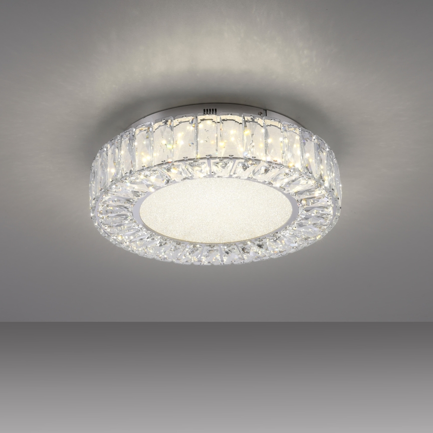 JUST LIGHT. 15221-17 - Plafoniera LED KULUNKA LED/32W/230V Ø 37 cm cromo lucido