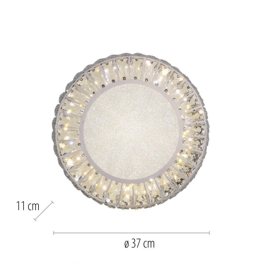 JUST LIGHT. 15221-17 - Plafoniera LED KULUNKA LED/32W/230V Ø 37 cm cromo lucido