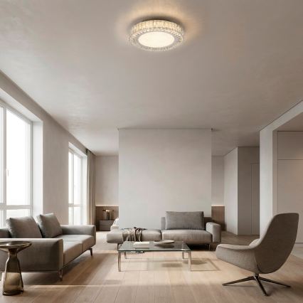 JUST LIGHT. 15222-17 - Plafoniera LED KULUNKA LED/46W/230V Ø 50 cm cromo lucido