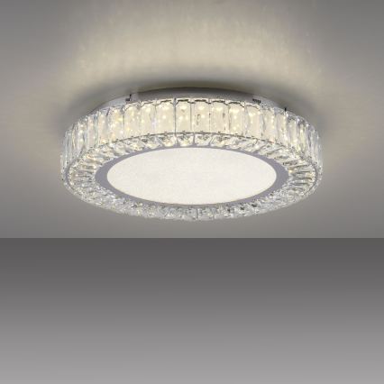 JUST LIGHT. 15222-17 - Plafoniera LED KULUNKA LED/46W/230V Ø 50 cm cromo lucido