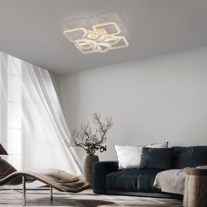 JUST LIGHT. 15269-16 - Plafoniera LED CRYSTALLO LED/43,5W/230V 49x49 cm bianco
