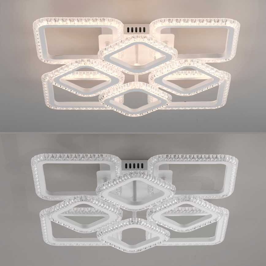 JUST LIGHT. 15269-16 - Plafoniera LED CRYSTALLO LED/43,5W/230V 49x49 cm bianco