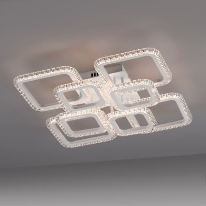 JUST LIGHT. 15269-16 - Plafoniera LED CRYSTALLO LED/43,5W/230V 49x49 cm bianco