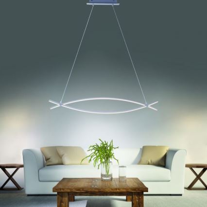 JUST LIGHT. 15382-55 - Lampadario LED a sospensione con filo MAJA 2xLED/8,4W/230V cromo opaco