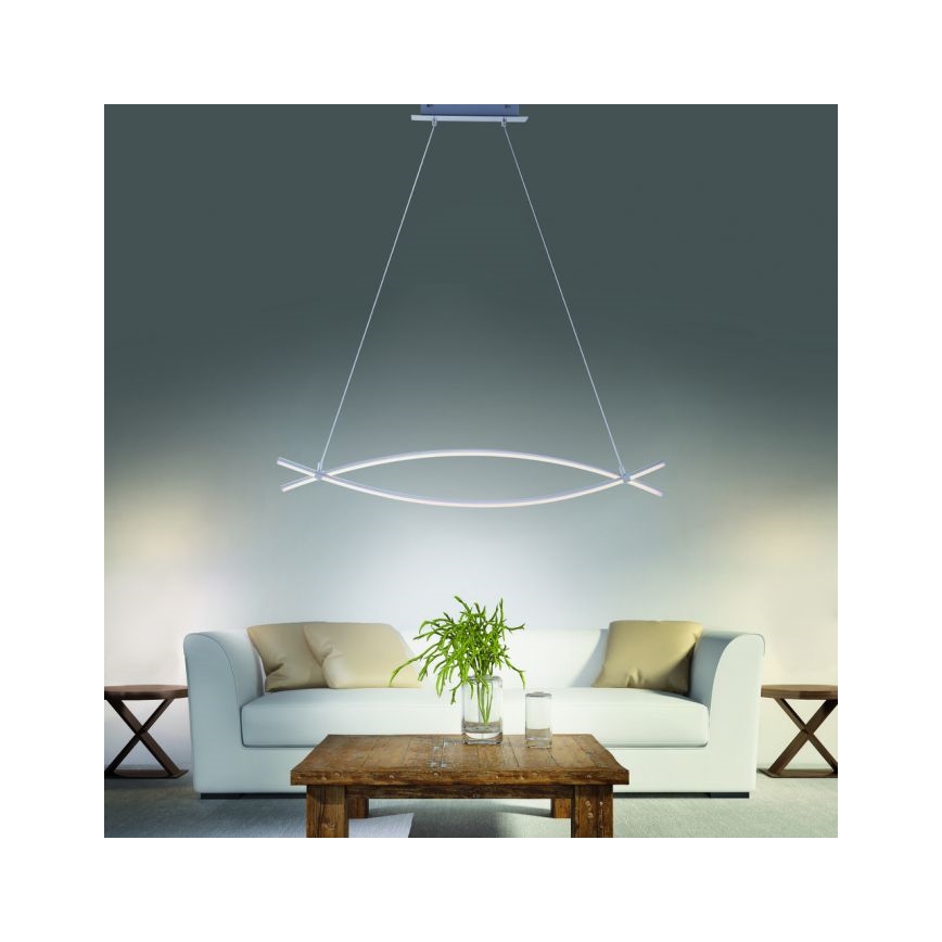JUST LIGHT. 15382-55 - Lampadario LED a sospensione con filo MAJA 2xLED/8,4W/230V cromo opaco