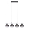 JUST LIGHT. 15421-18 - Lampadario a sospensione con filo ZEA 4xE14/25W/230V nero