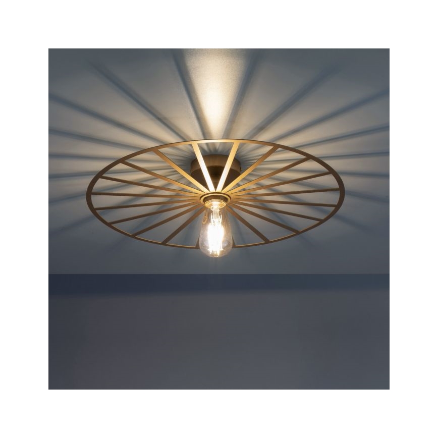 JUST LIGHT. 15636-60 - Plafoniera SPIKE 1xE27/40W/230V diametro 50 cm ottone
