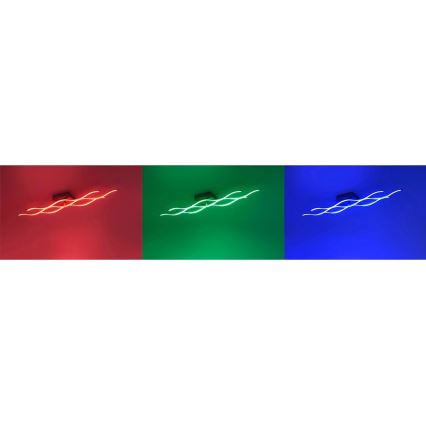 JUST LIGHT. 16266-55 - Plafoniera LED RGB dimmerabile LOLA WAVE LED/30W/230V 2700-5000K + telecomando