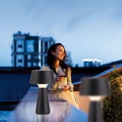JUST LIGHT. 19260-18 - LED Dimmerabile touch per esterni lampada ABERA LED/3W/3,7V 2000 mAh USB IP54 nero