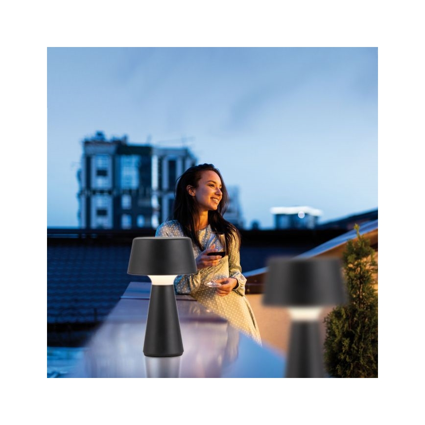 JUST LIGHT. 19260-18 - LED Dimmerabile touch per esterni lampada ABERA LED/3W/3,7V 2000 mAh USB IP54 nero