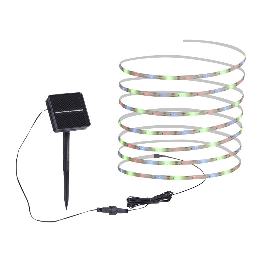 JUST LIGHT. 19971-18 - Striscia solare LED RGB TEANIA LED/3,7V 5 m 1200 mAh IP44 nera